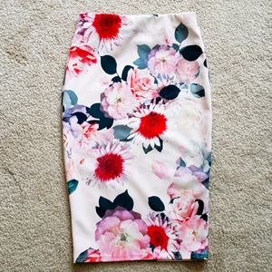 Asos Floral Bodycon skirt